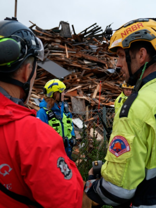 Rescue workers coordinate search and rescue